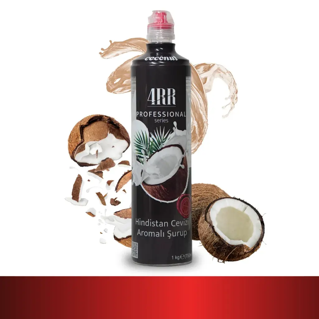 4RR | Hindistan Cevizi Aromalı Şurup | 750 ml x 6 Adet Koli