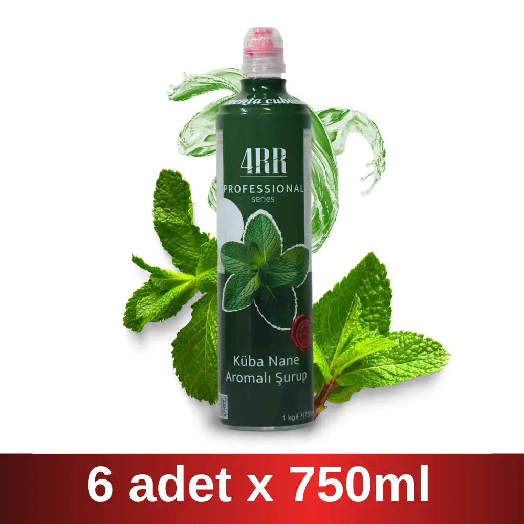 4RR | Küba Nanesi Aromalı Şurup | 750 ml x 6 Adet Koli