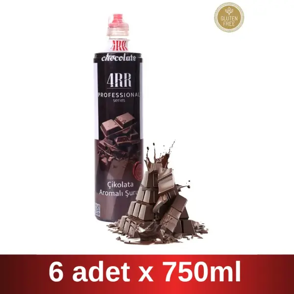 4RR | Çikolata Aromalı Şurup | 750 ml x 6 Adet Koli
