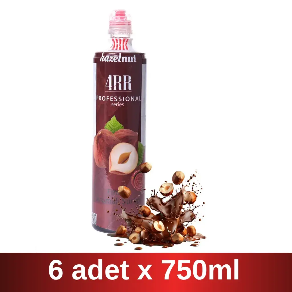 4RR | Fındık Aromalı Şurup | 750 ml x 6 Adet Koli
