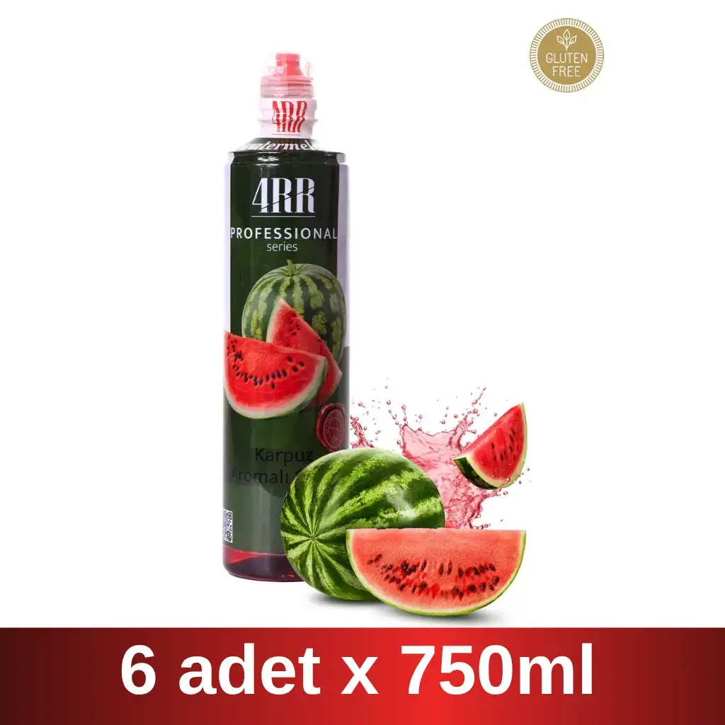 4RR | Karpuz Aromalı Şurup | 750 ml x 6 Adet Koli