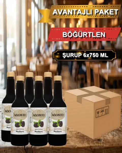 Böğürtlen Aromalı Şurup 750 ml - AVANTAJLI KOLİ - (6*750ml)