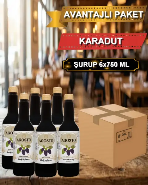 Karadut Aromalı Şurup 750 ml - AVANTAJLI KOLİ - (6*750ml)