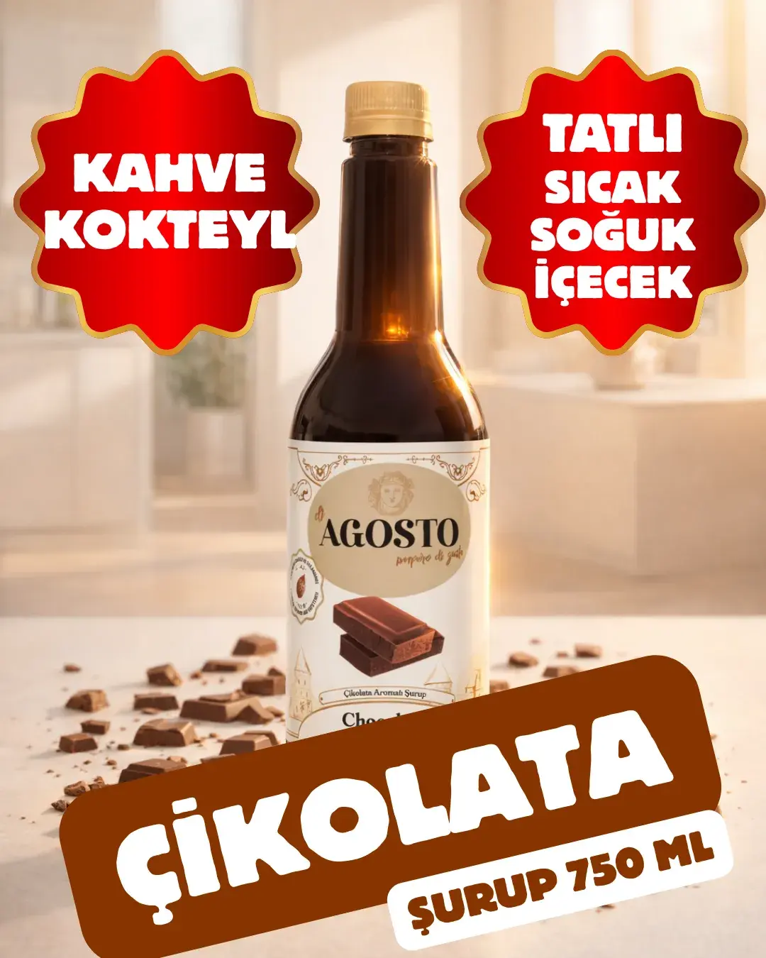 Çikolata Aromalı Kahve Şurubu 750 ml