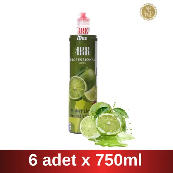 4RR | Misket Limon Aromalı Şurup | 750 ml x 6 Adet Koli