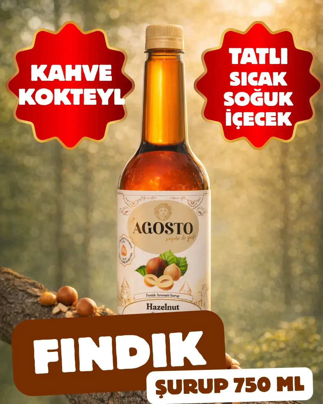 Fındık Aromalı Kahve Şurubu 750 ml