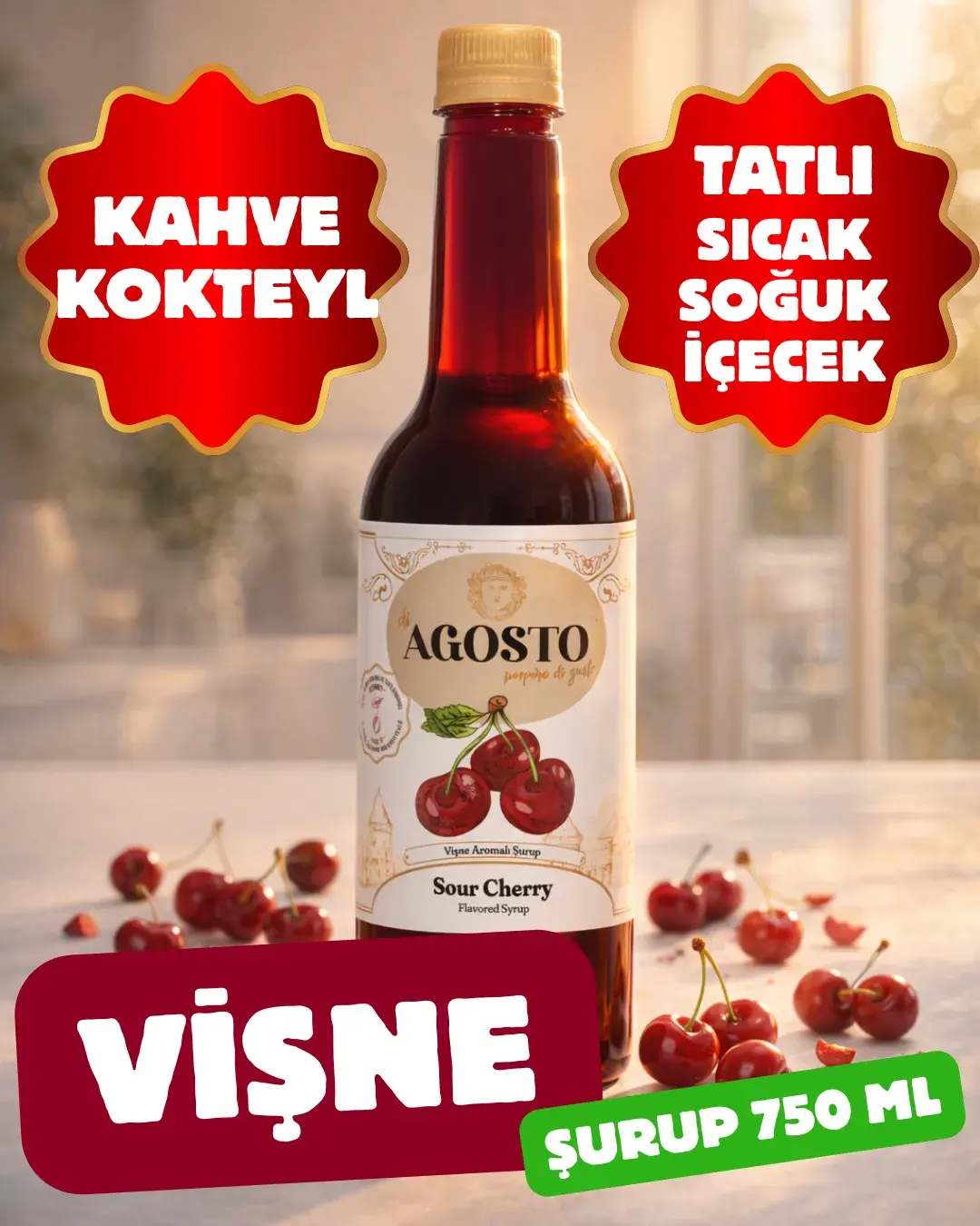 Vişne Aromalı Şurup 750 ml