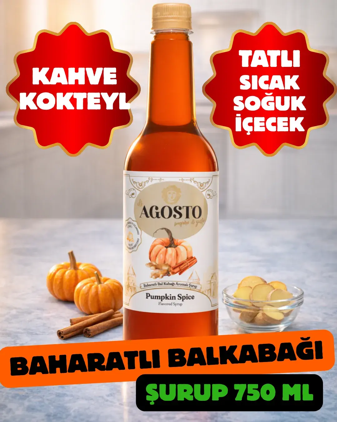 Baharatlı Balkabağı Kahve Şurubu 750 ml
