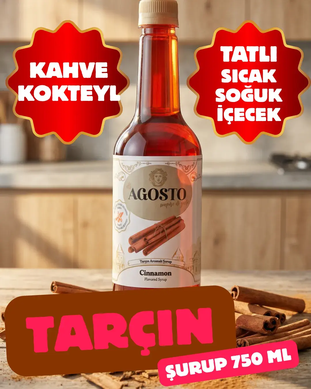 Tarçın Aromalı Kahve Şurubu 750 ml