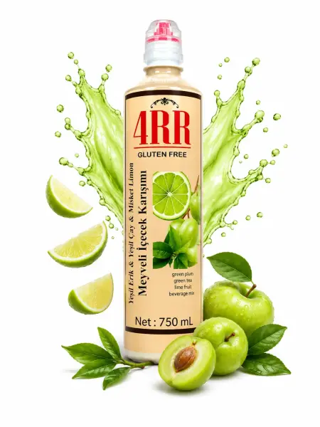 4RR | Yeşil Erik & Yeşil Çay & Misket Limon İçecek Karışımı | 750 ml