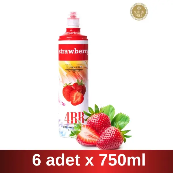 4RR | Çilek Meyveli içecek Karışımı | 750 ml x 6 Adet Koli