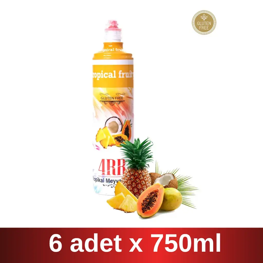 4RR | Tropikal Meyve Karışımı Meyveli içecek | 750 ml x 6 Adet Koli