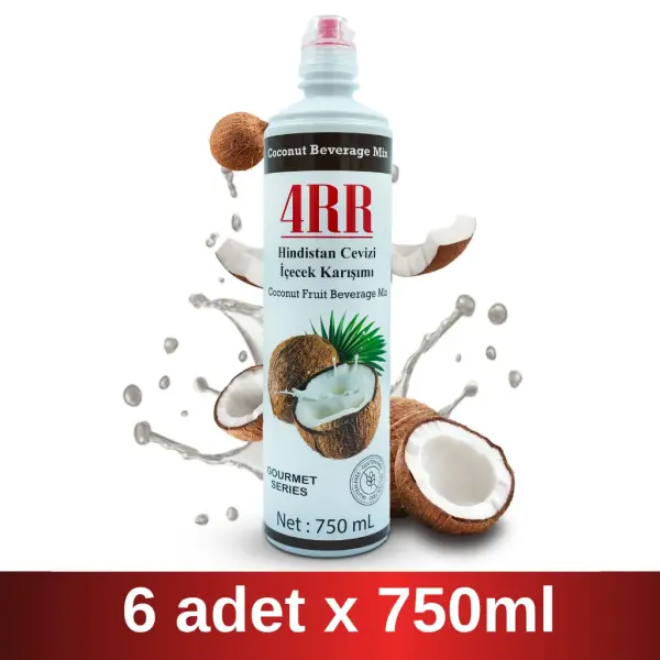 4RR | Hindistan Cevizi Meyveli içecek Karışımı | 750 ml x 6 Adet Koli