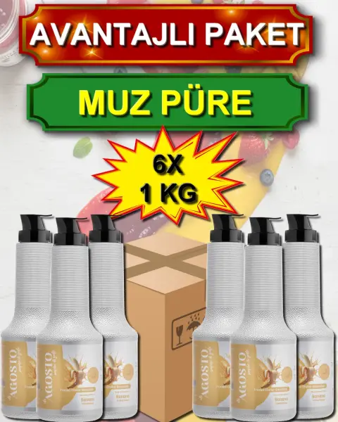 Muz Püre&Sos - 1 kg - AVANTAJLI KOLİ - (6*1000gr)