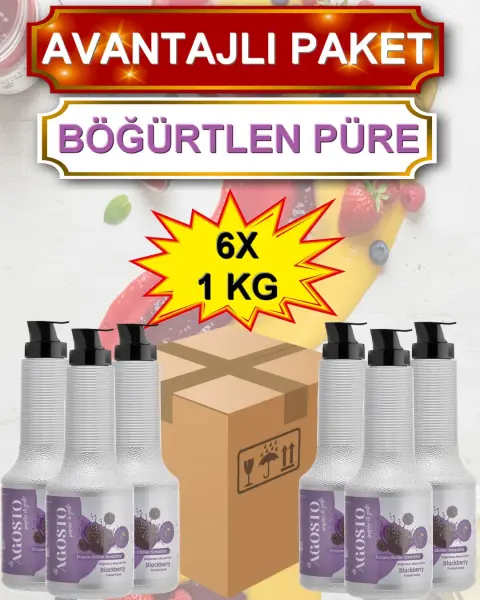 Böğürtlen Püre&Sos - 1 kg - AVANTAJLI KOLİ - (6*1000gr)