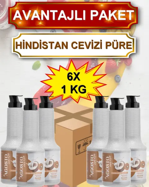 Hindistan Cevizi Püre&Sos - 1 kg - AVANTAJLI KOLİ - (6*1000gr)