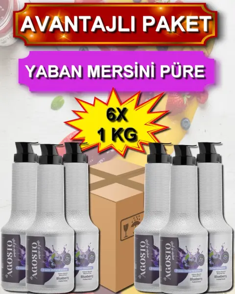 Yaban Mersini Püre&Sos - 1 kg - AVANTAJLI KOLİ - (6*1000gr)