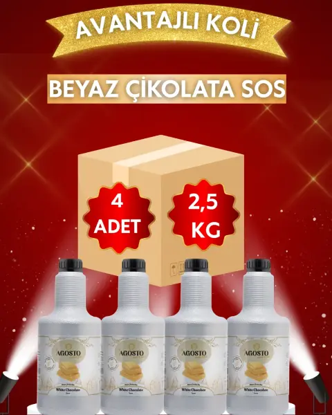 Beyaz Çikolata Sos - 2,5kg - AVANTAJLI KOLİ - (4*2500gr)