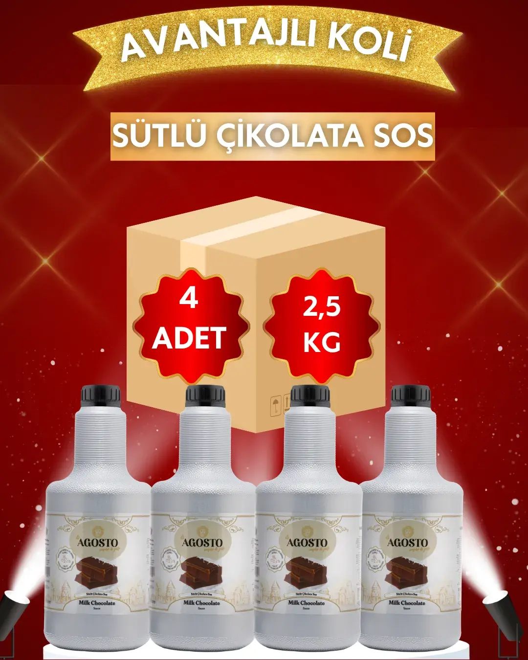 Sütlü Çikolatalı Sos - 2,5kg - AVANTAJLI KOLİ - (4*2500gr)