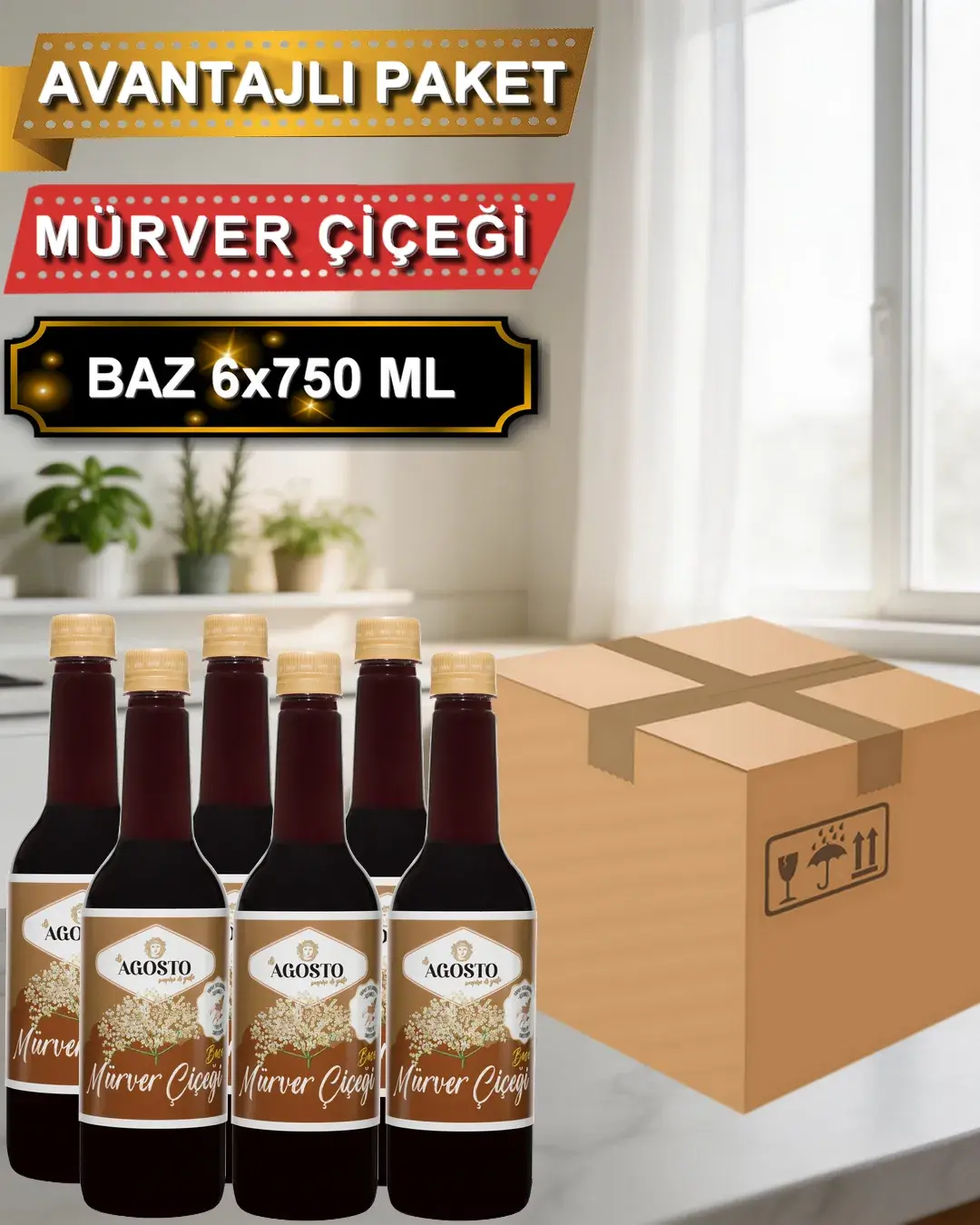 Mürver Çiçeği Bazı - 750ml - AVANTAJLI KOLİ - (6*750ml)
