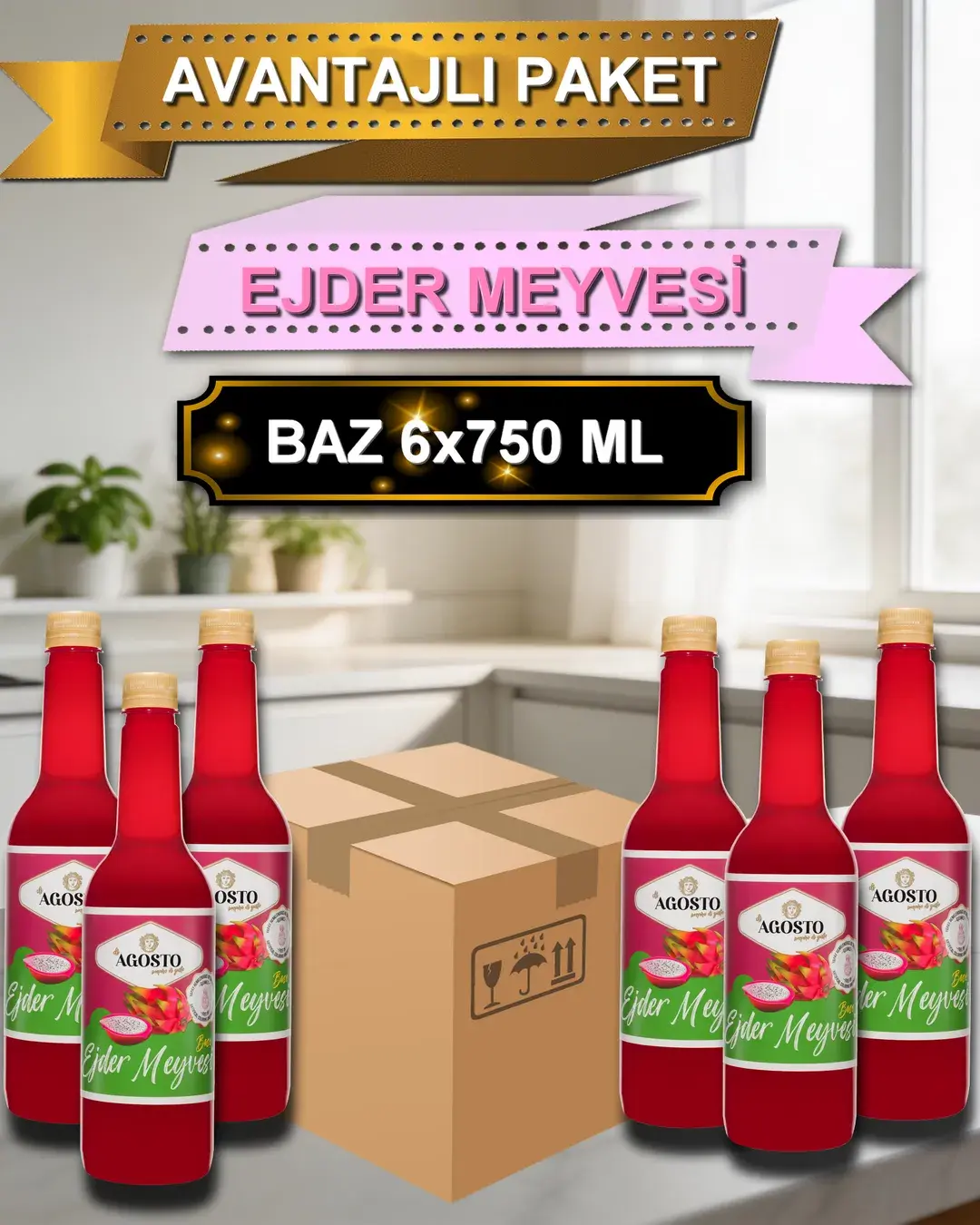 Ejder Meyvesi Bazı - 750ml - AVANTAJLI KOLİ - (6*750ml)