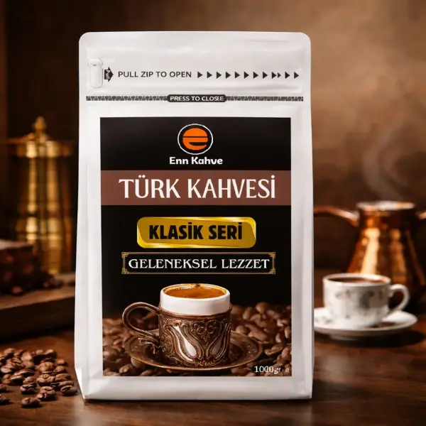 Türk Kahvesi - Klasik Seri - 1000gr - Geleneksel Lezzet - AVANTAJLI KOLİ - (12*1000gr)