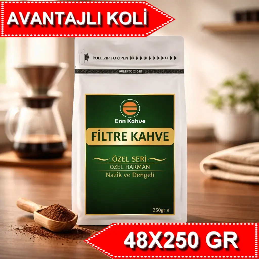 Filtre Kahve - Özel Seri - 250gr | Özel Harman - Nazik ve Dengeli - AVANTAJLI KOLİ - (48*250gr)