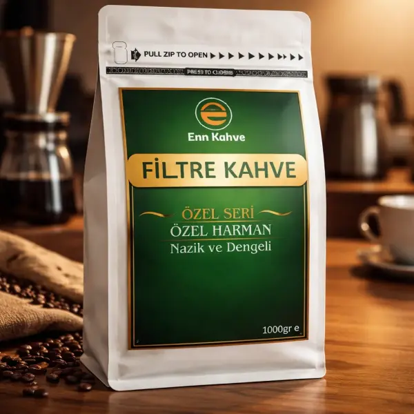 Filtre Kahve - Özel Seri - 1000gr | Özel Harman - Nazik ve Dengeli - AVANTAJLI KOLİ - (12*1000gr)