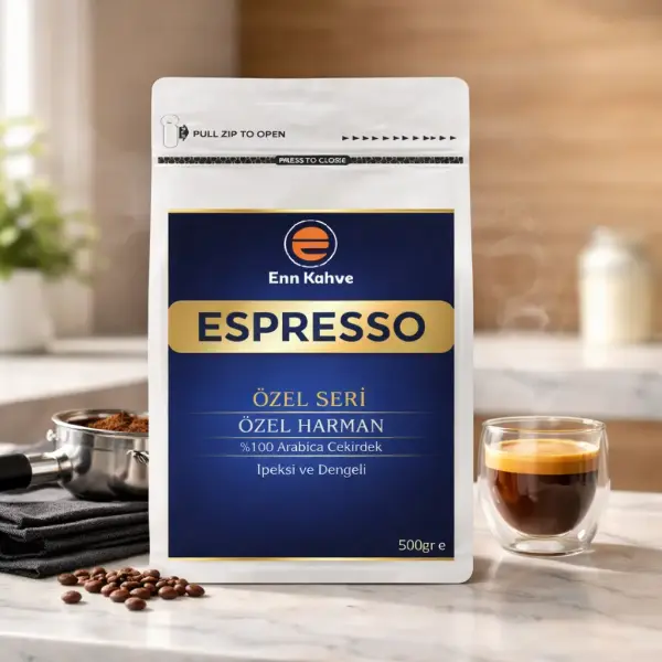 Espresso - Özel Seri - 500gr | Özel Harman - %100 Arabica - İpeksi ve Dengeli - AVANTAJLI KOLİ - (24*500gr)