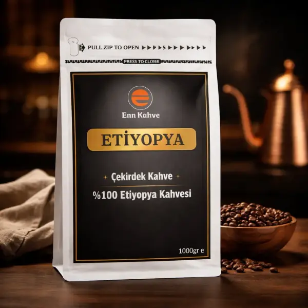 Etiyopya - Kavrulmuş Çekirdek - 1000gr | Single Origin - AVANTAJLI KOLİ - (12*1000gr)