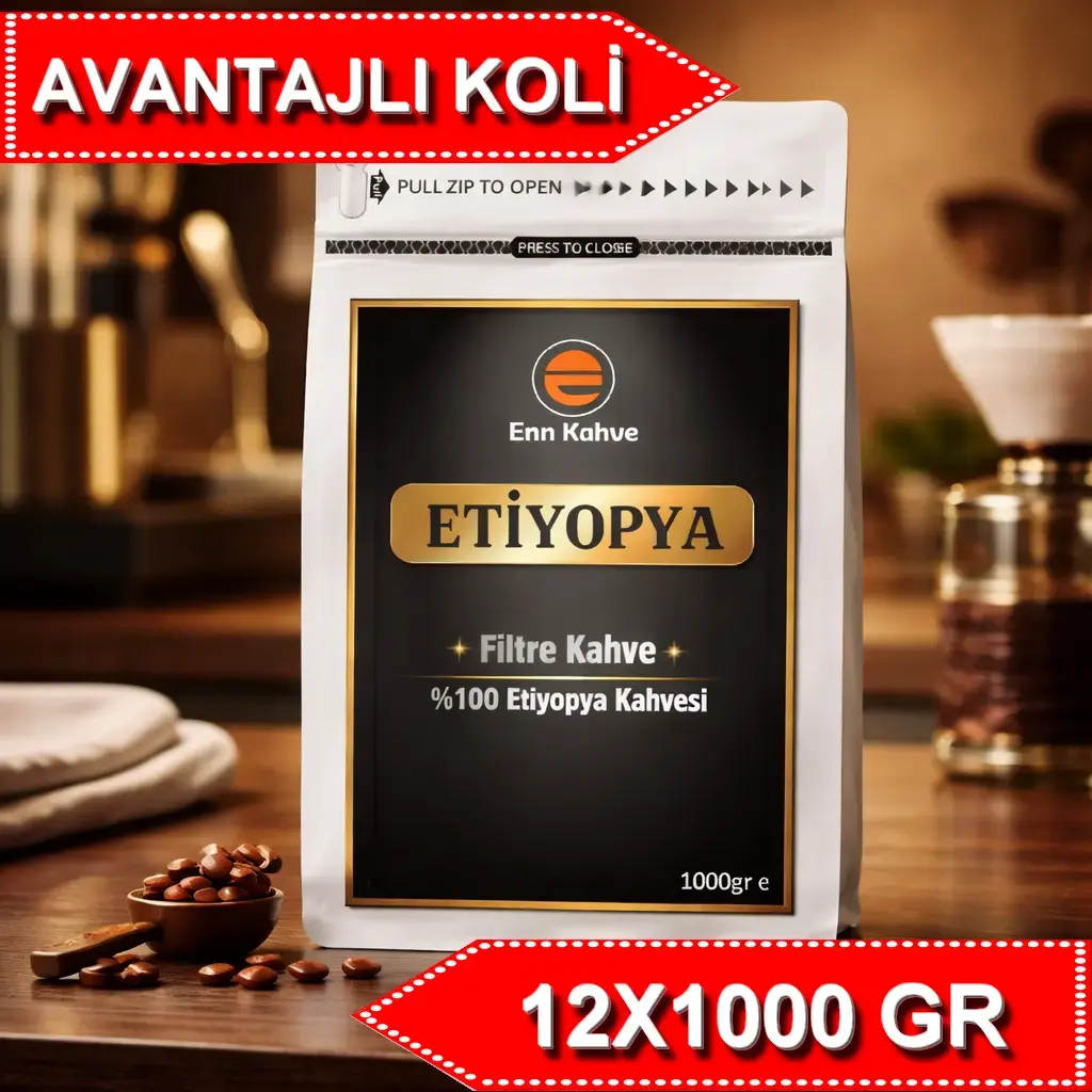 Etiyopya - Filtre Kahve - 1000gr | Single Origin - AVANTAJLI KOLİ - (12*1000gr)