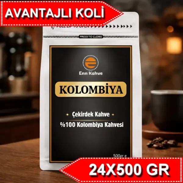 Kolombiya - Kavrulmuş Çekirdek - 500gr | Single Origin - AVANTAJLI KOLİ - (24*500gr)