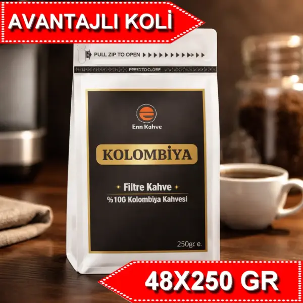Kolombiya - Filtre Kahve - 250gr | Single Origin - AVANTAJLI KOLİ - (48*250gr)