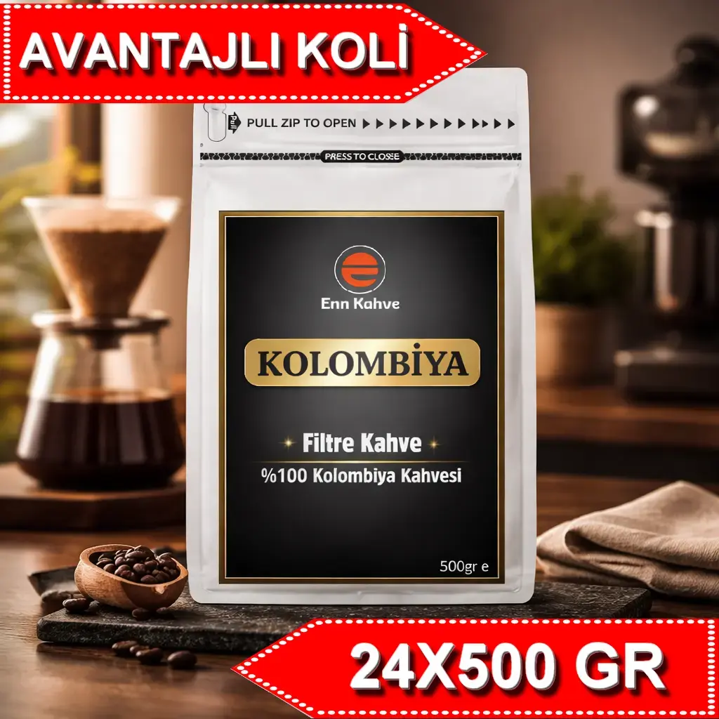 Kolombiya - Filtre Kahve - 500gr | Single Origin - AVANTAJLI KOLİ - (24*500gr)