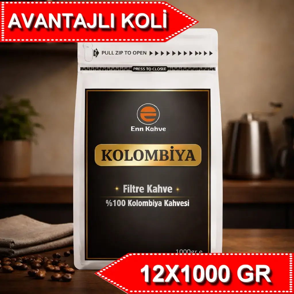 Kolombiya - Filtre Kahve - 1000gr | Single Origin - AVANTAJLI KOLİ - (12*1000gr)