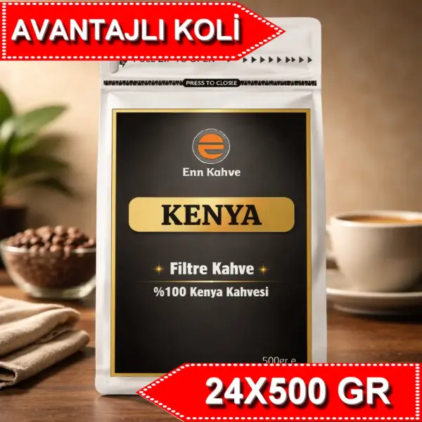Kenya - Filtre Kahve - 500gr | Single Origin - AVANTAJLI KOLİ - (24*500gr)