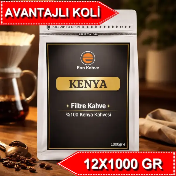 Kenya - Filtre Kahve - 1000gr | Single Origin - AVANTAJLI KOLİ - (12*1000gr)