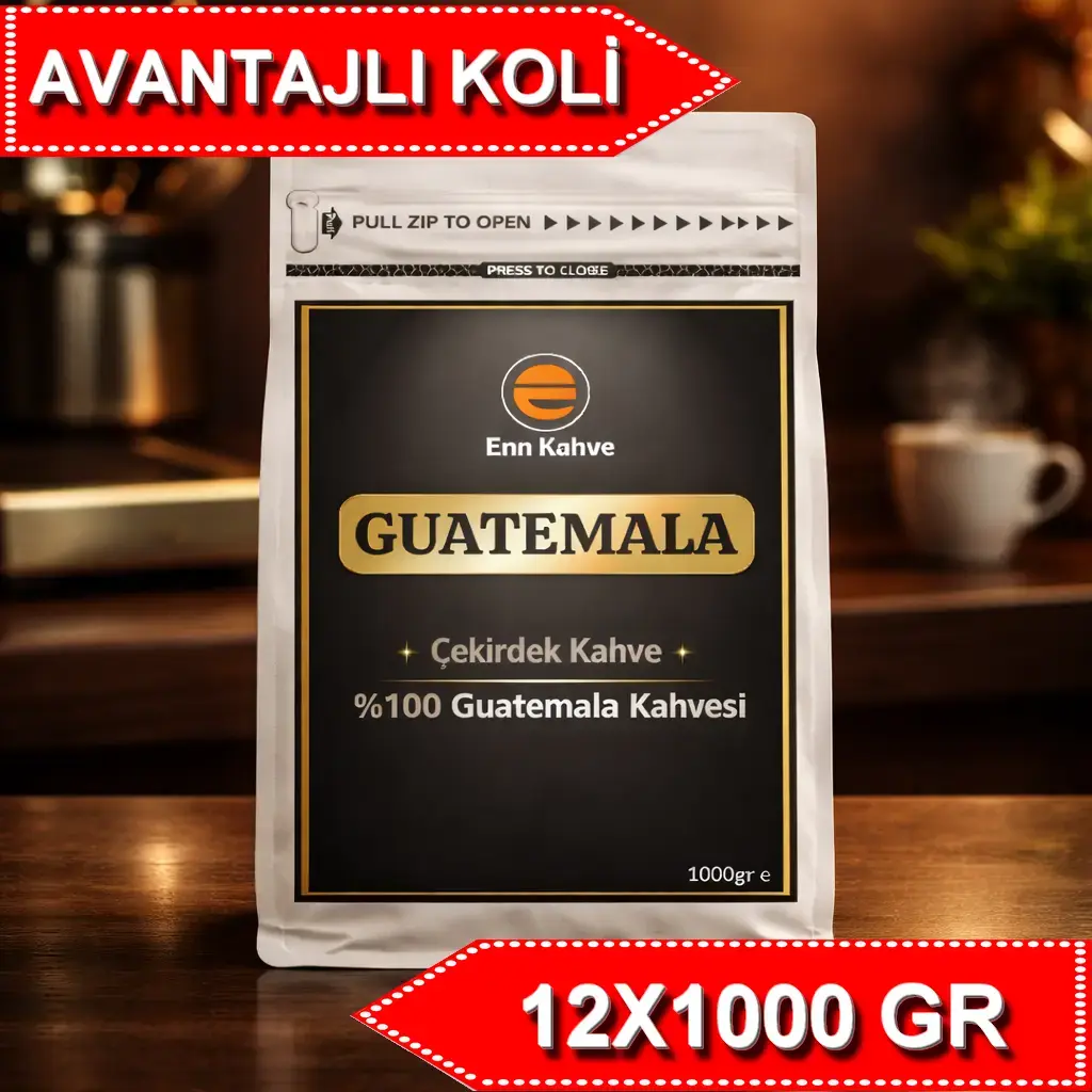 Guatemala - Kavrulmuş Çekirdek - 1000gr | Single Origin - AVANTAJLI KOLİ - (12*1000gr)