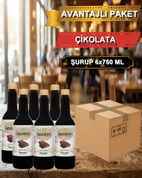Çikolata Aromalı Kahve Şurubu 750 ml - AVANTAJLI KOLİ - (6*750ml)