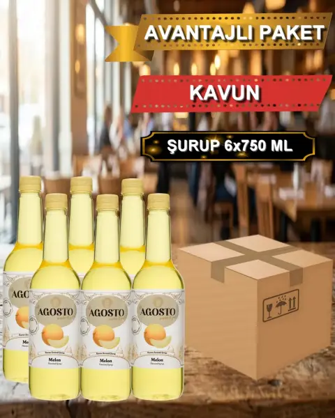 Kavun Aromalı Şurup 750 ml - AVANTAJLI KOLİ - (6*750ml)