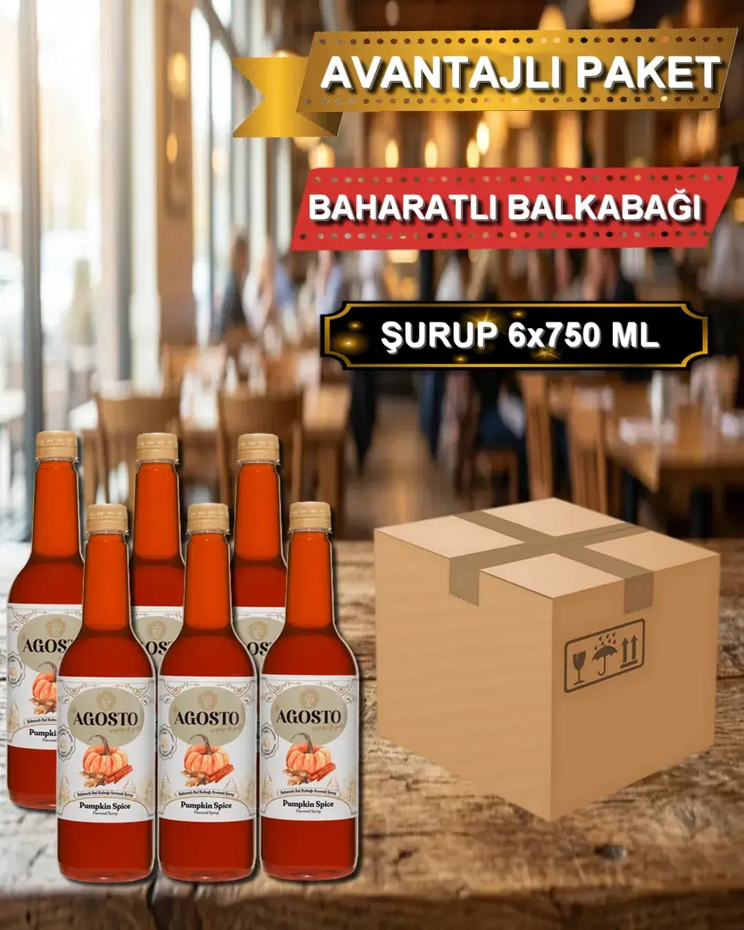 Baharatlı Balkabağı Kahve Şurubu 750 ml - AVANTAJLI KOLİ - (6*750ml)
