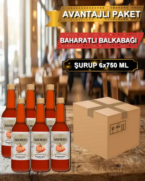 Baharatlı Balkabağı Kahve Şurubu 750 ml - AVANTAJLI KOLİ - (6*750ml)