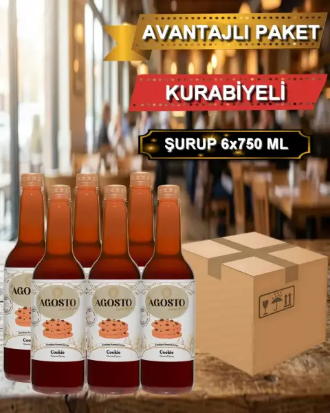 Kurabiye Aromalı Kahve Şurubu 750 ml - AVANTAJLI KOLİ - (6*750ml)