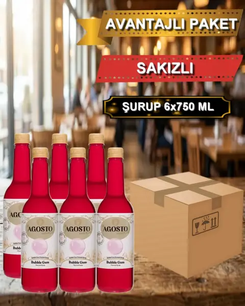 Bubble Gum (Sakız) Şurubu 750 ml - AVANTAJLI KOLİ - (6*750ml)