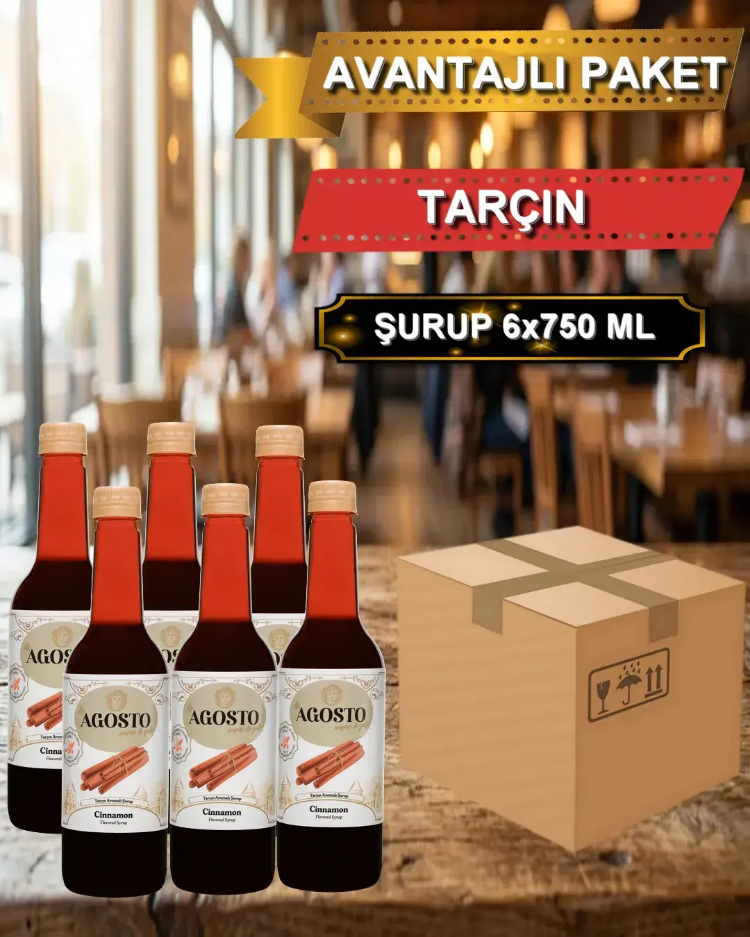 Tarçın Aromalı Kahve Şurubu 750 ml - AVANTAJLI KOLİ - (6*750ml)