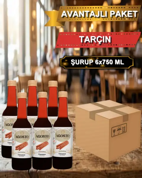 Tarçın Aromalı Kahve Şurubu 750 ml - AVANTAJLI KOLİ - (6*750ml)