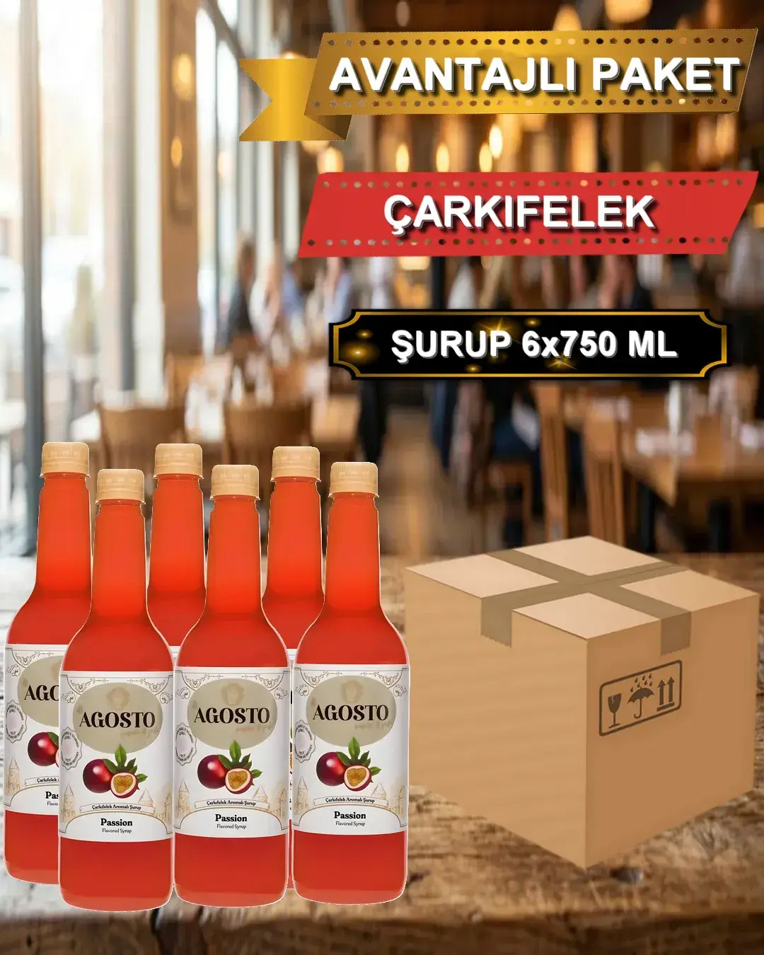 Çarkıfelek Aromalı Şurup 750ml - AVANTAJLI KOLİ - (6*750ml)