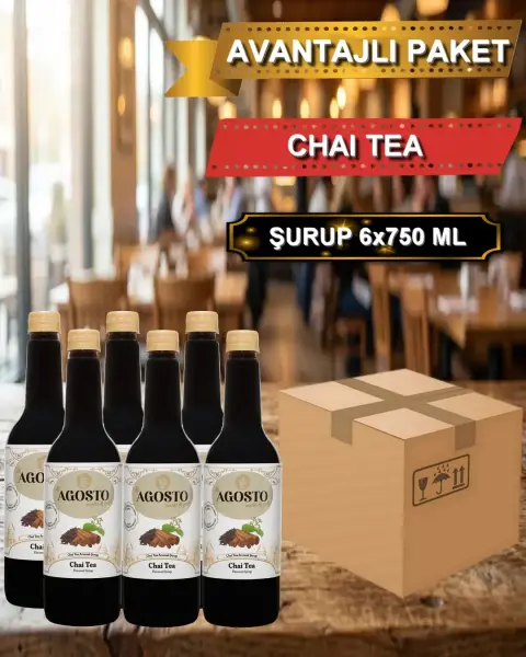 Chai Tea Aromalı Kahve Şurubu 750 ml - AVANTAJLI KOLİ - (6*750ml)